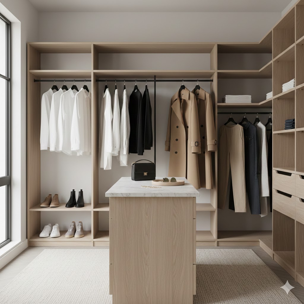 Minimalist wardrobe styling